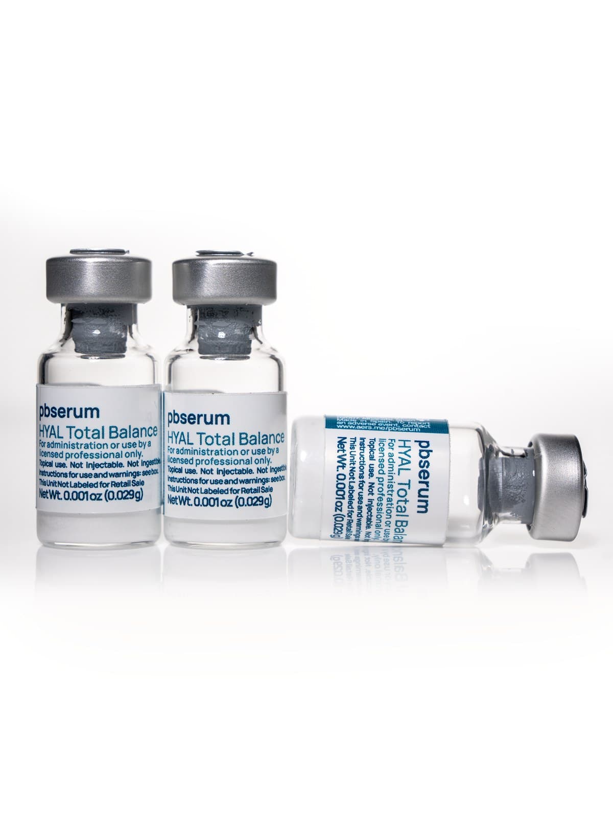 pbserum HYAL Total Balance vials with label detail