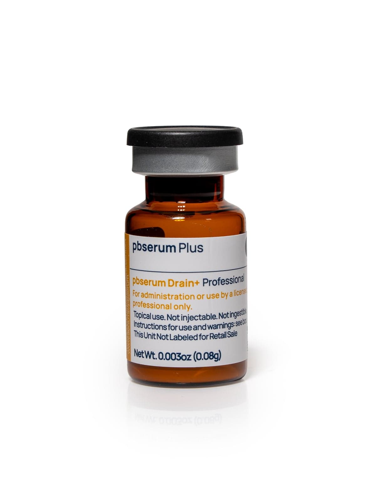 pbserum Drain+ vial, front view