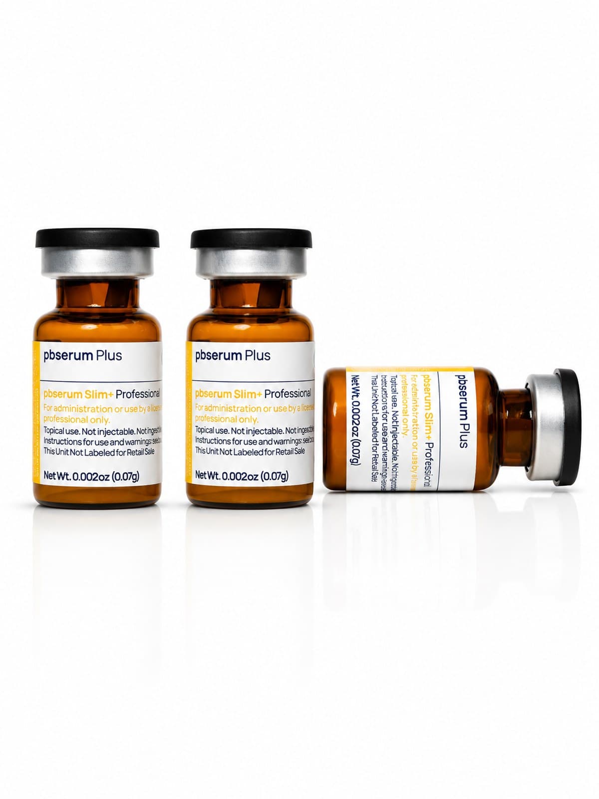 pbserum Slim+ three-vial group with label detail