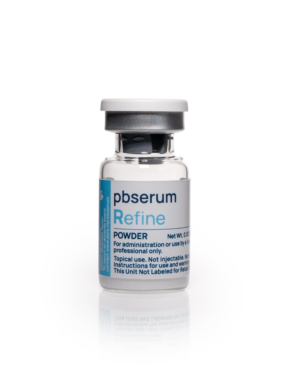 pbserum Refine vial, front view