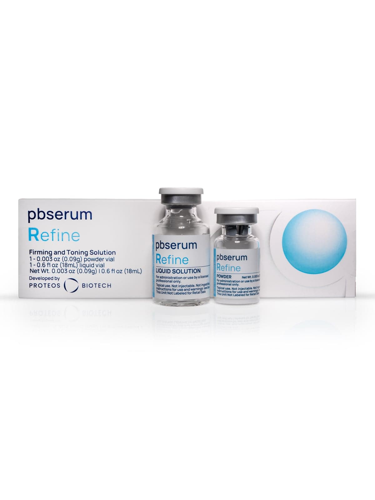 pbserum Refine vials with reconstitution detail