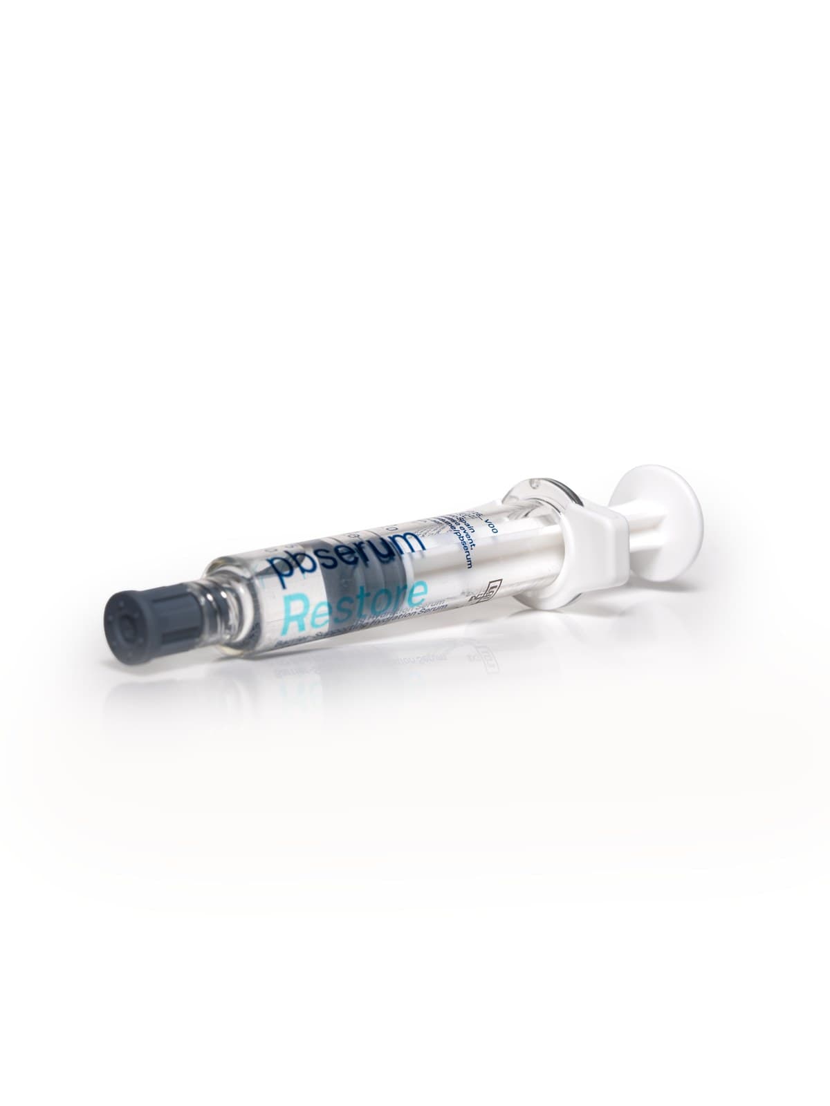 pbserum Restore syringe with reconstitution detail