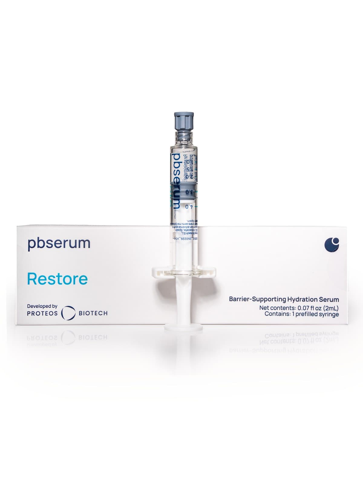 pbserum Restore kit overview with box and syringe