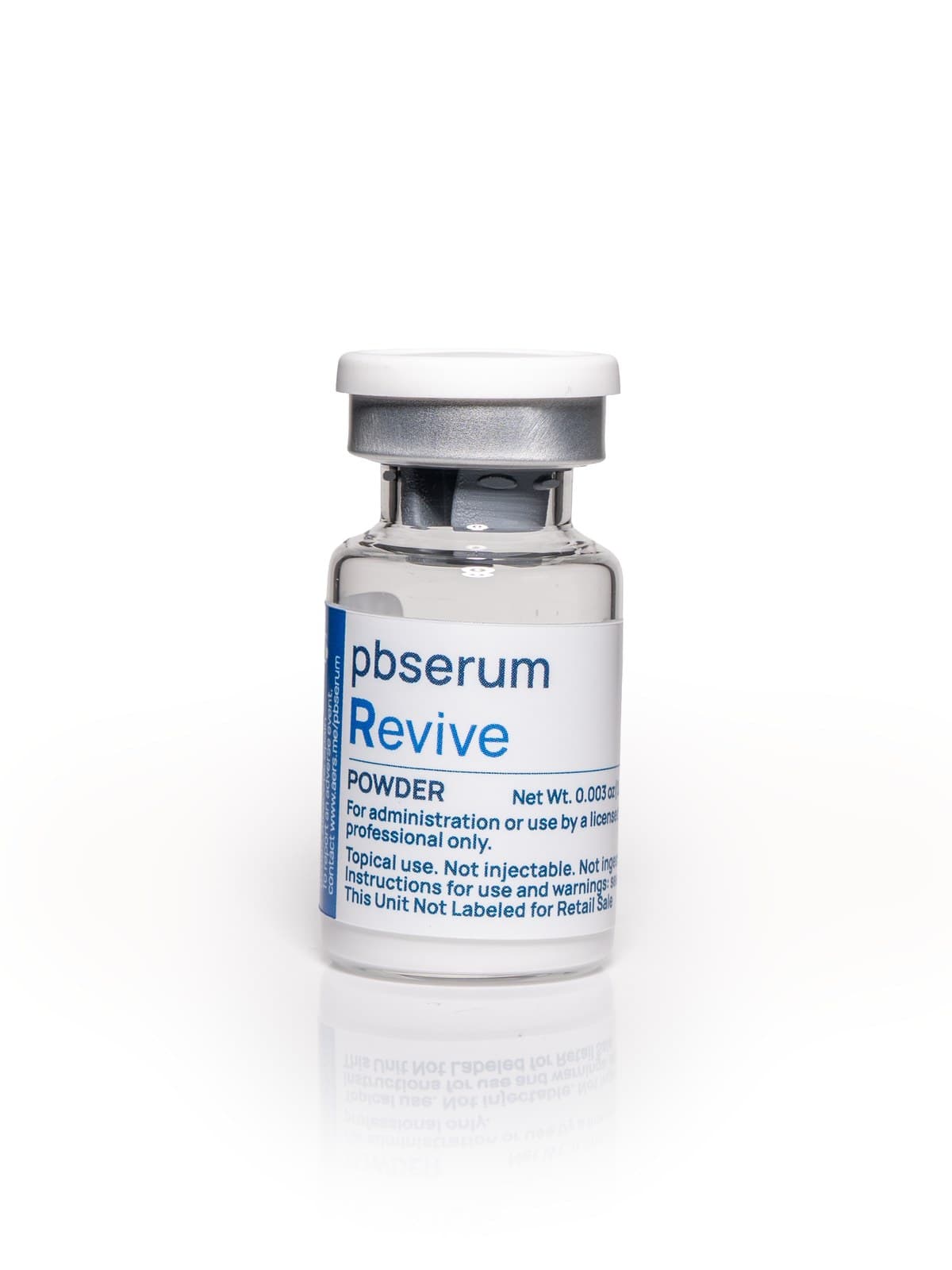 pbserum Revive powder vial, front view