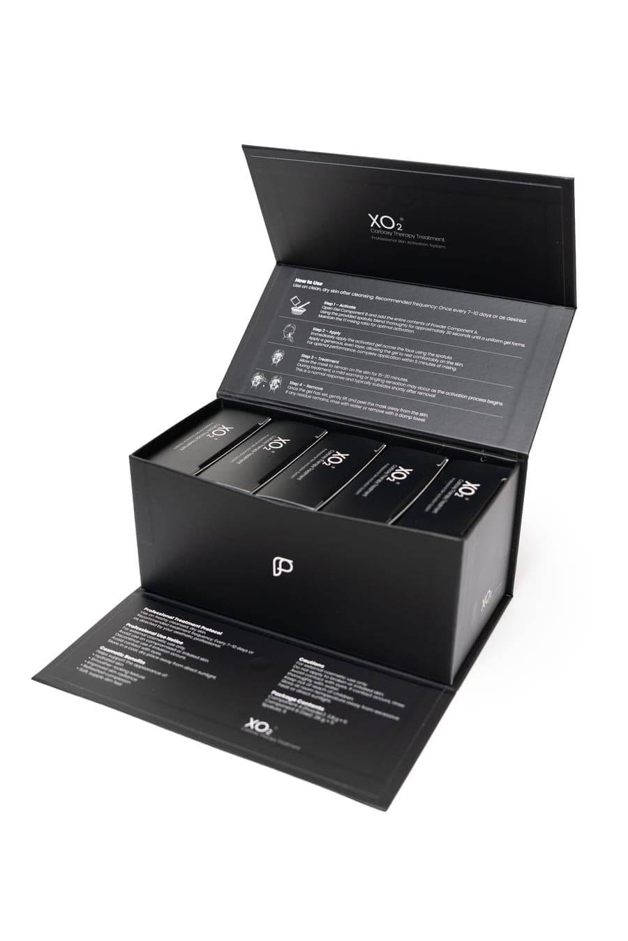 XO2 box opened, angled view